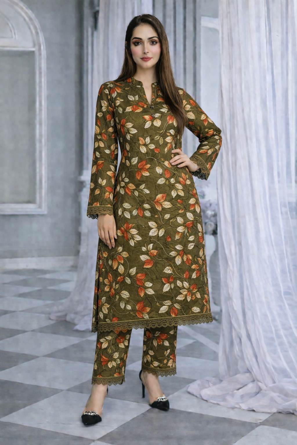 Winter 2 Pcs Khaddar All Over N-14