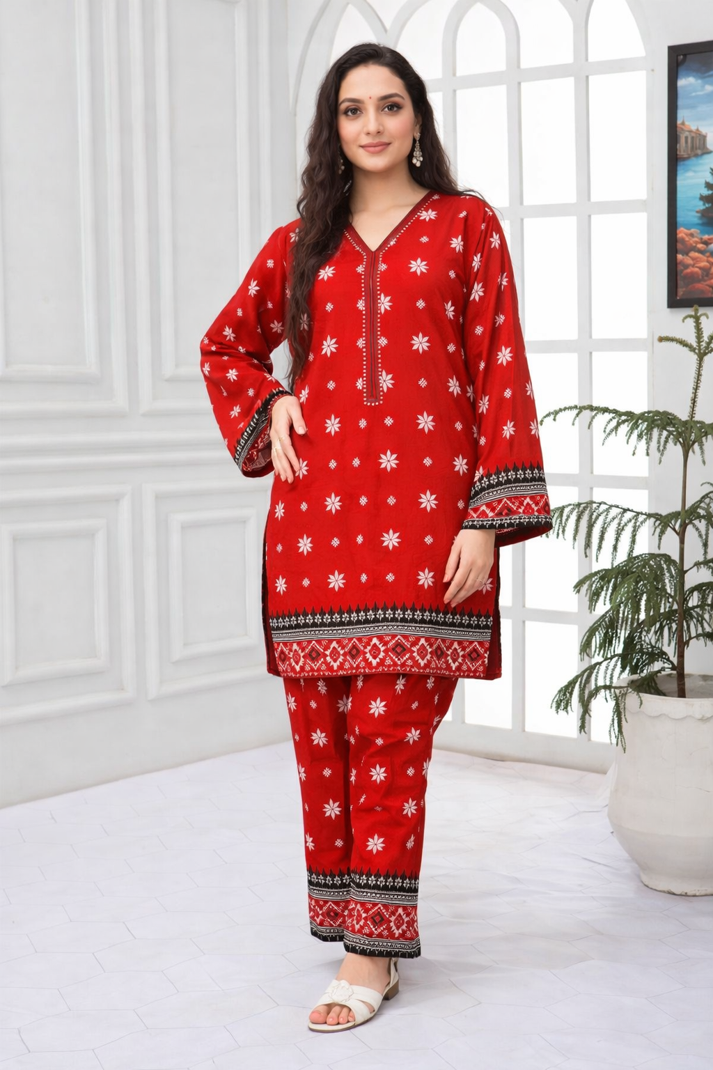 Winter 2 Pcs Khaddar All Over N-19