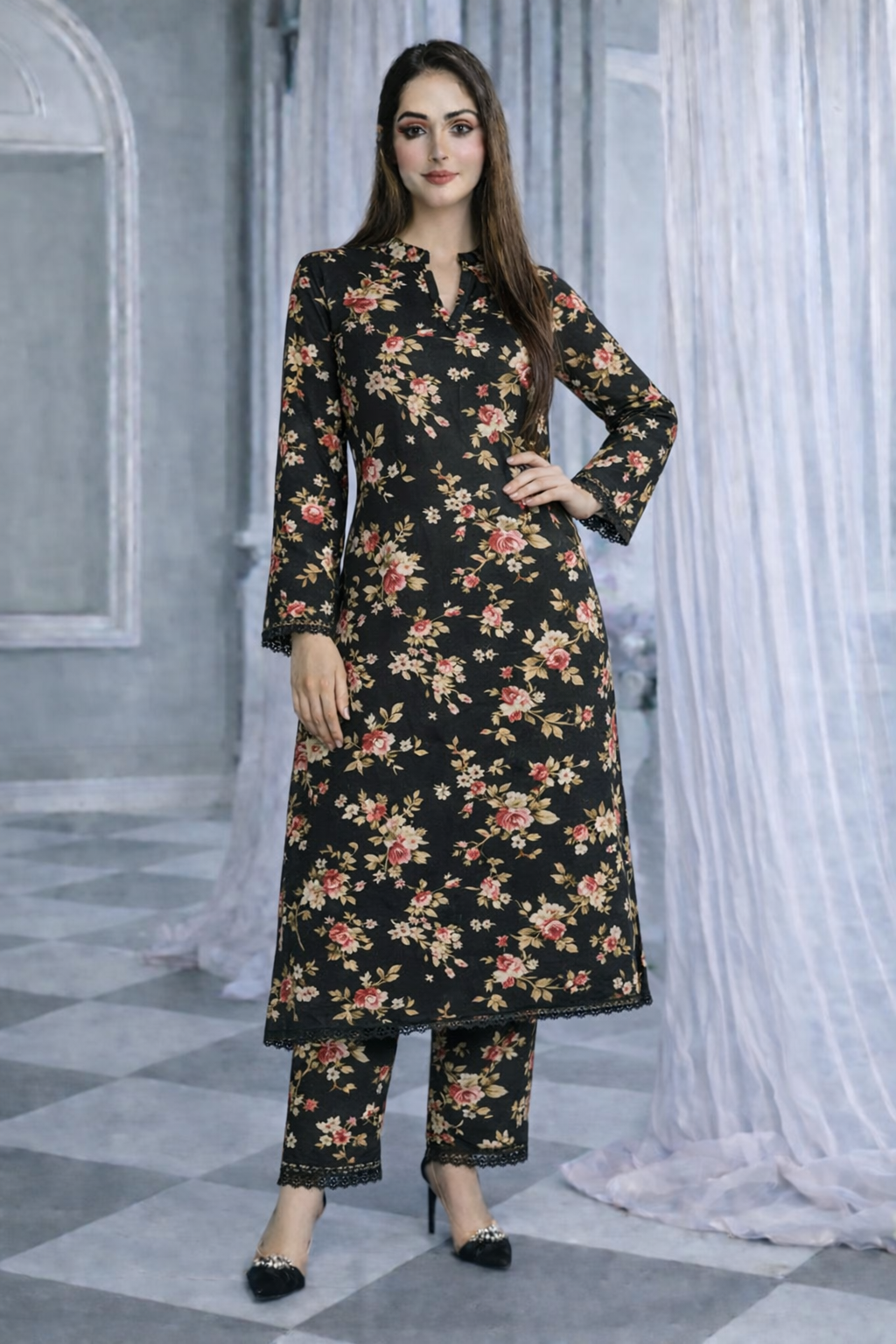 Winter 2 Pcs Khaddar All Over N-17