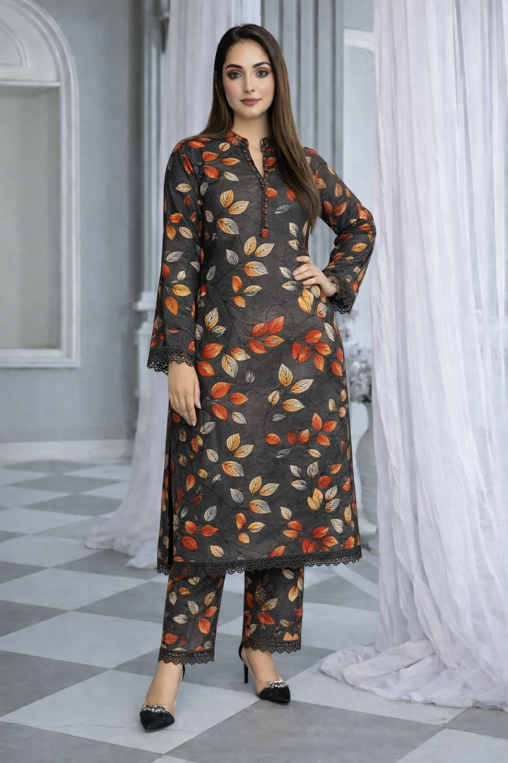 Winter 2 Pcs Khaddar All Over N-6