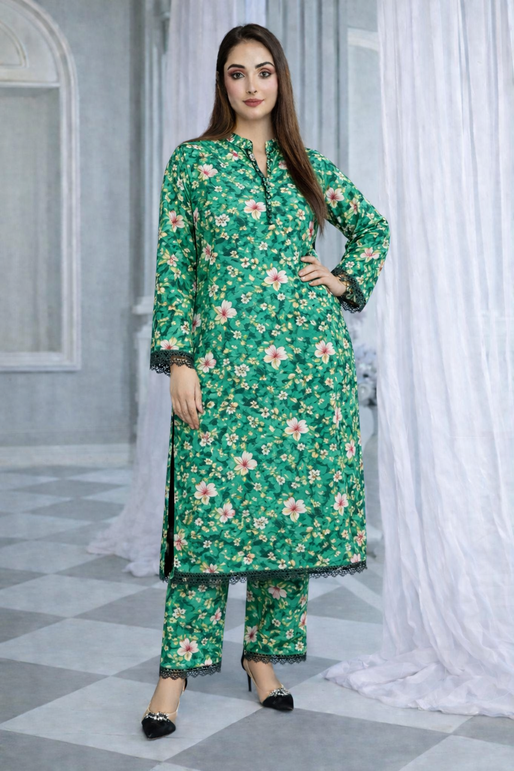 Winter 2 Pcs Khaddar All Over N-8