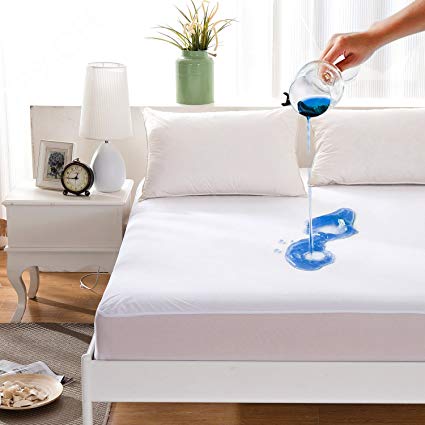 Terry Waterproof Mattress Cover- White