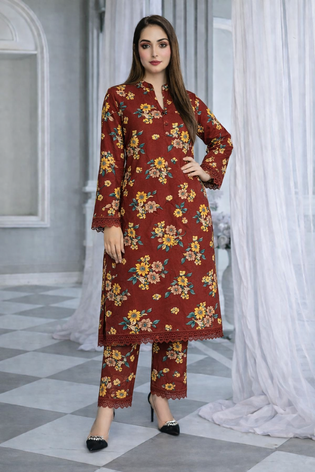 Winter 2 Pcs Khaddar All Over N-11