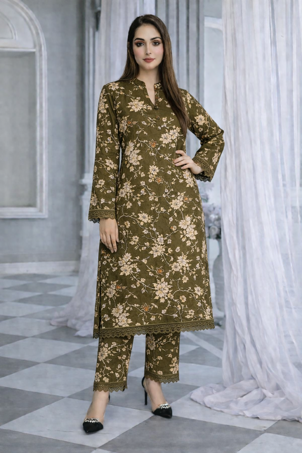 Winter 2 Pcs Khaddar All Over N-13