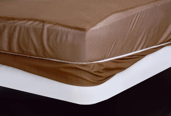 Terry Waterproof Mattress Cover- Brown