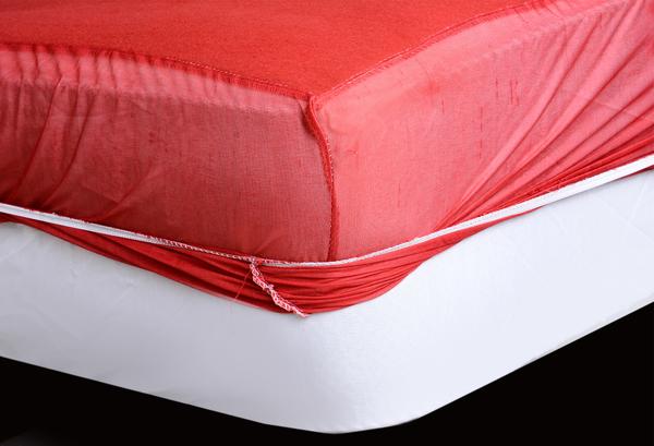 Terry Waterproof Mattress Cover- Maroon