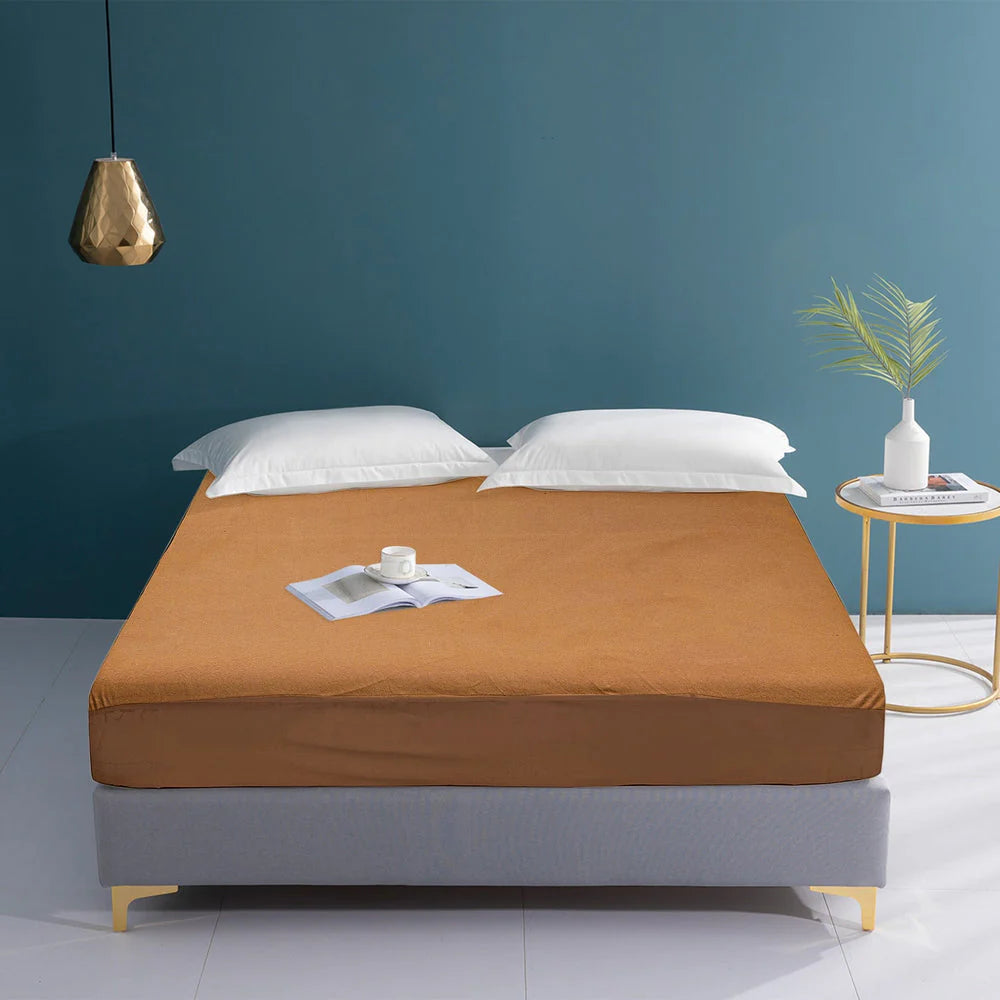 Terry Waterproof Mattress Cover- Copper