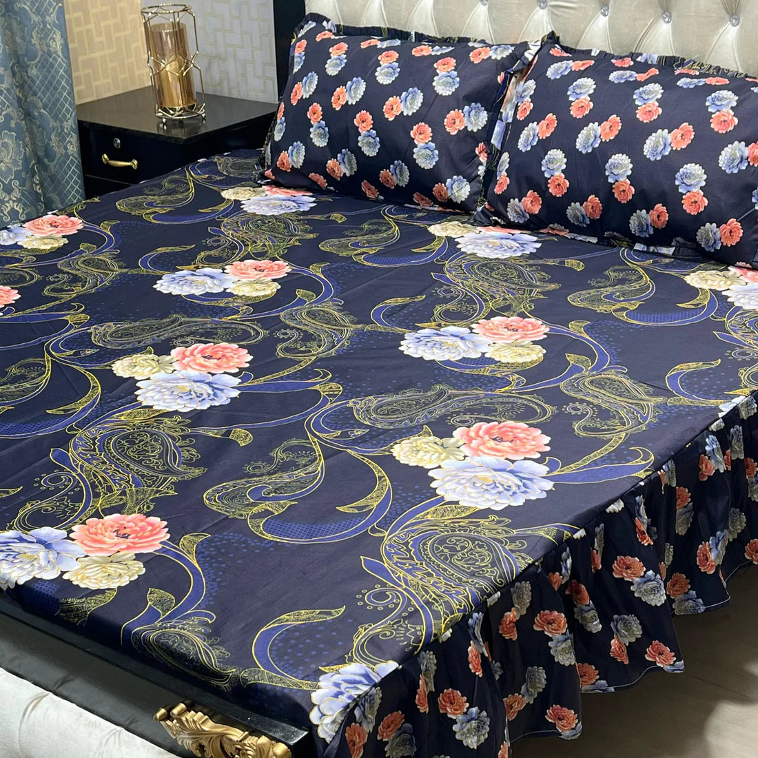 Frill King Size Bed Sheet Set 08