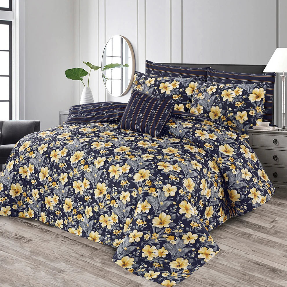 7 Pcs Comforter Set King Size Design NS-33