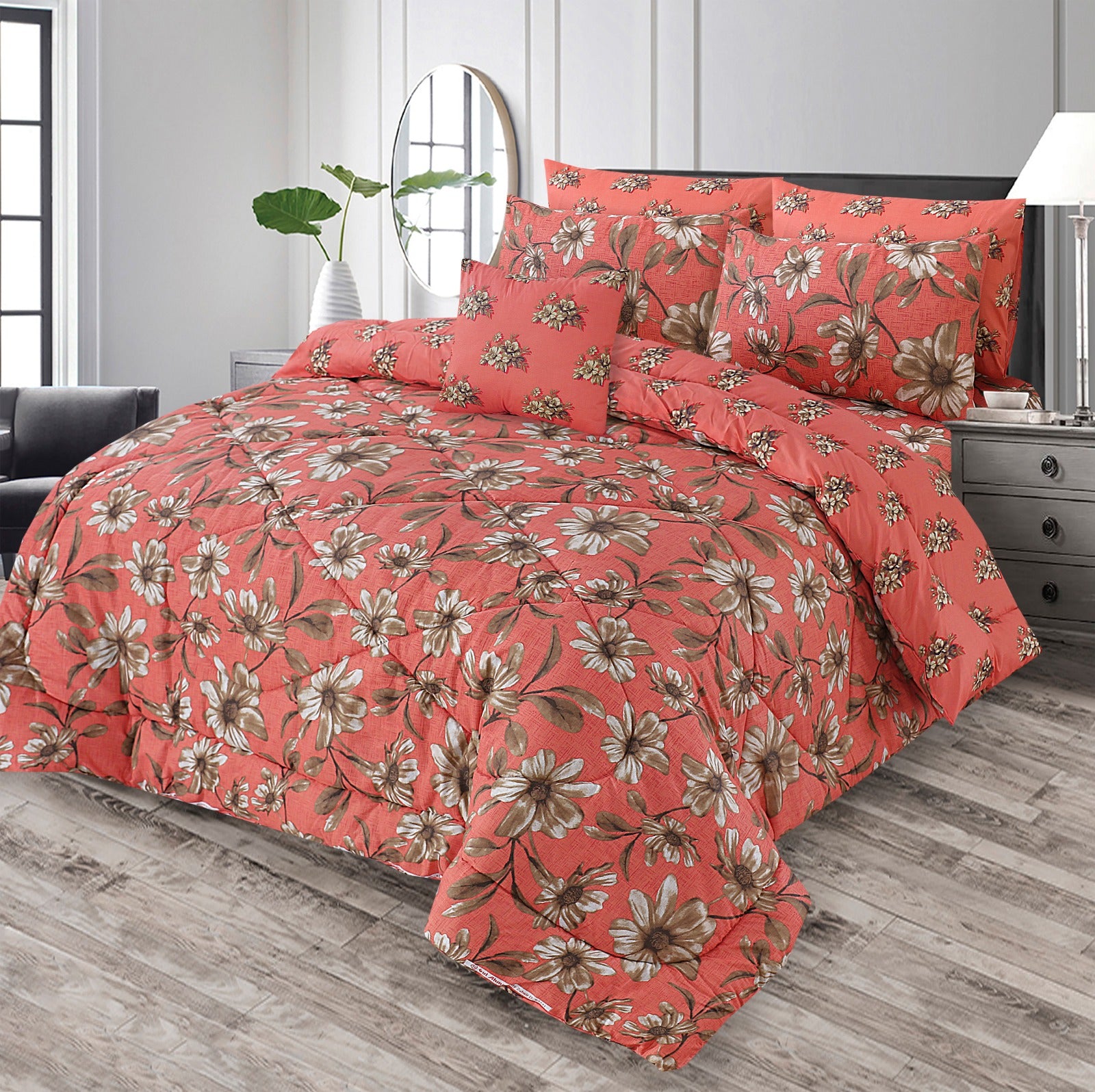 7 Pcs Comforter Set King Size Design NS-26