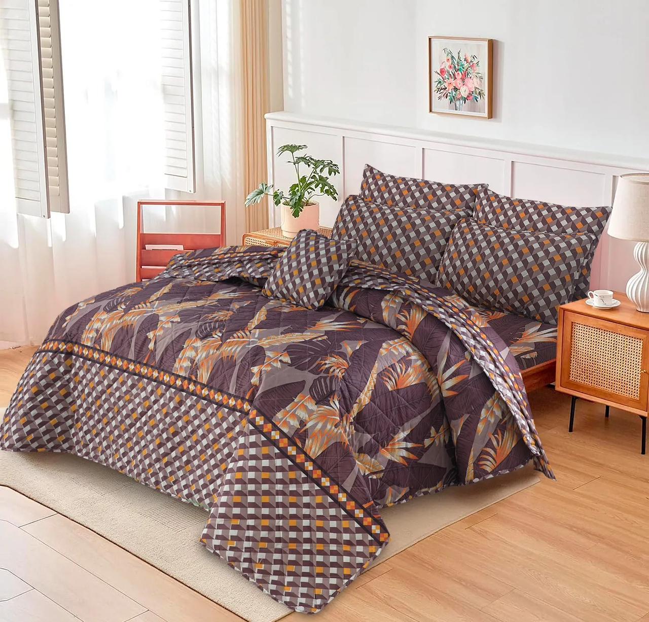 7 Pcs Comforter Set King Size Design NS-21