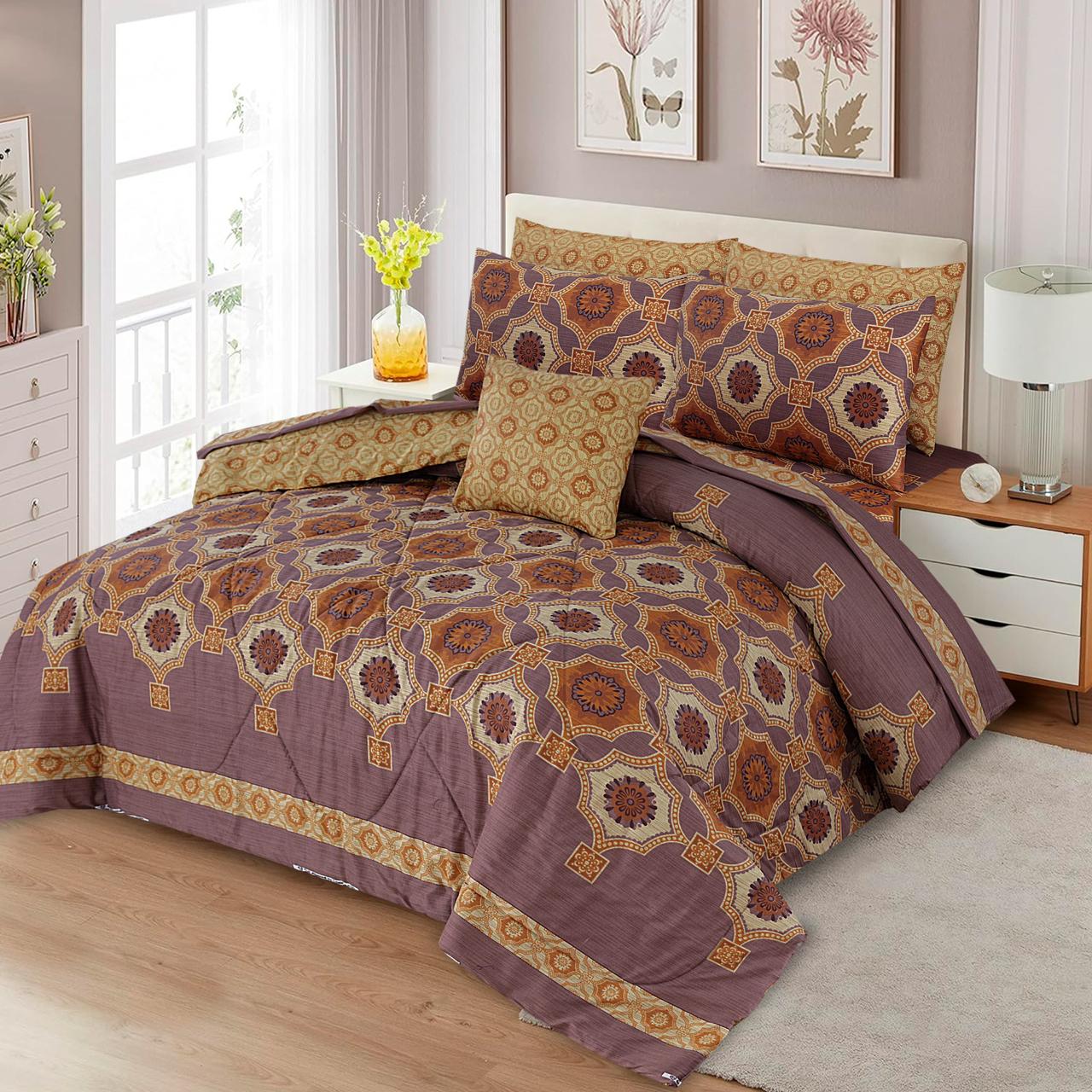7 Pcs Comforter Set King Size Design NS-17