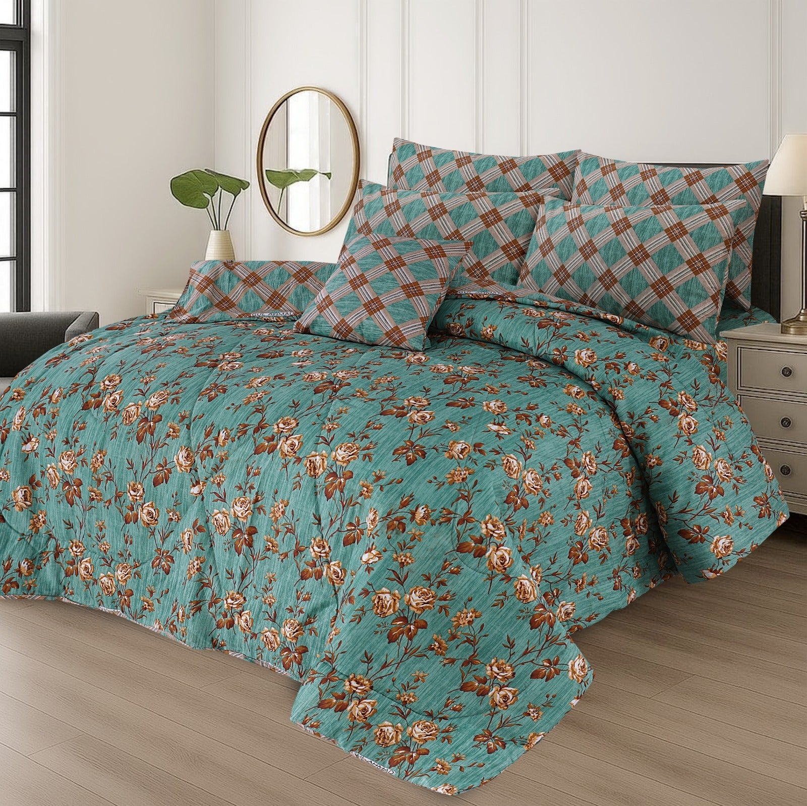 7 Pcs Comforter Set King Size Design NS-13