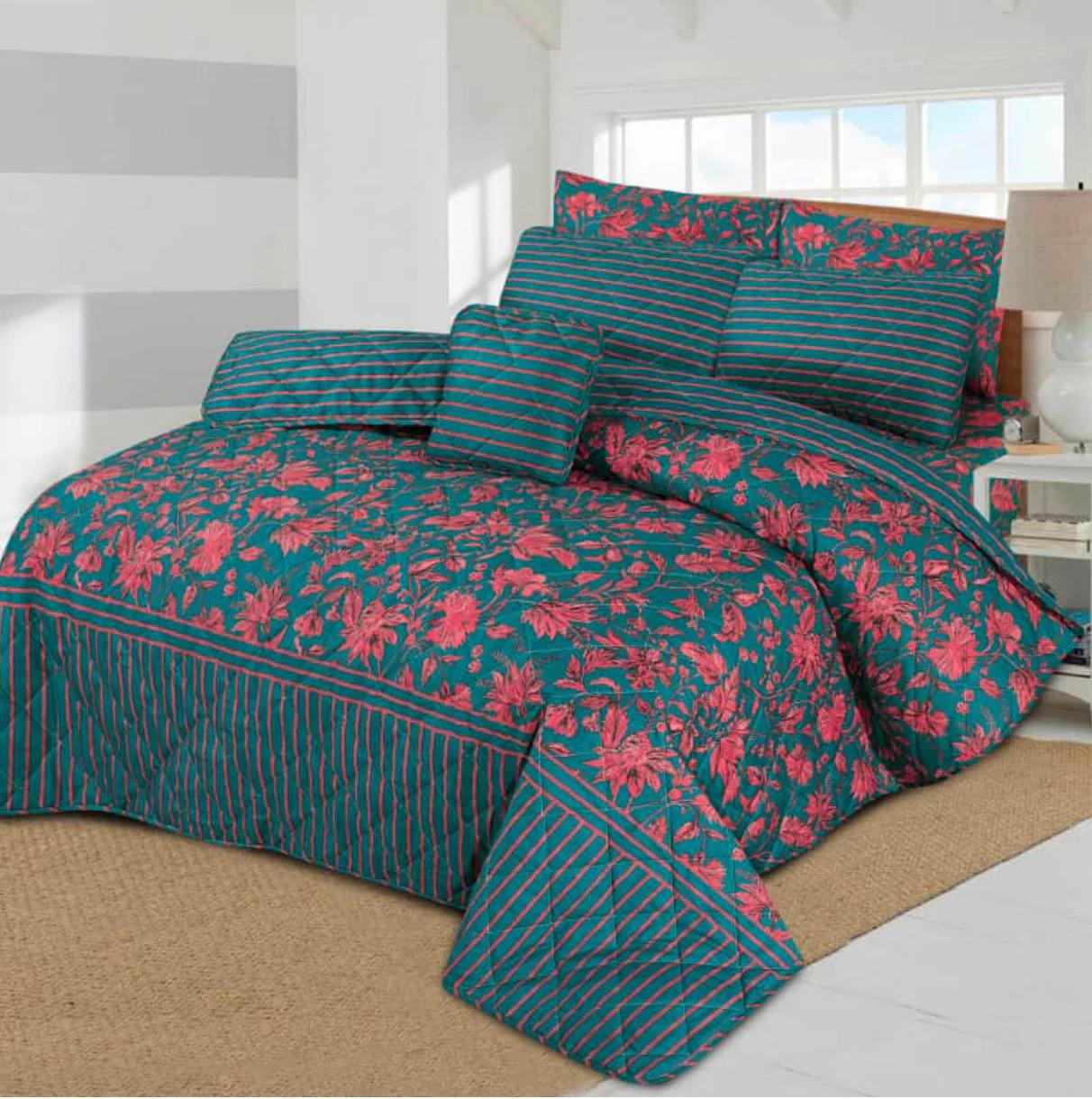 7 Pcs Comforter Set King Size Design NS-5