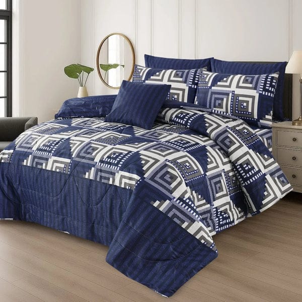 7 Pcs Comforter Set King Size Design NS-4