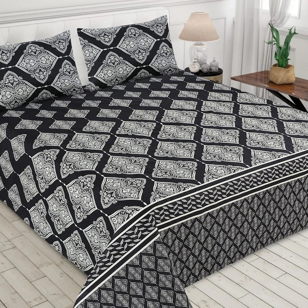 3 Pcs King Size Cotton Bedsheet NIS-6