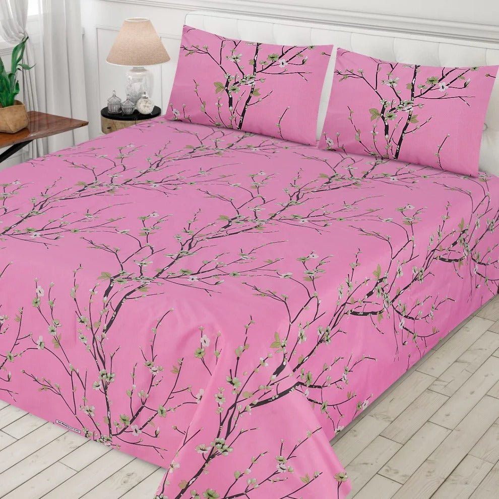 3 Pcs King Size Cotton Bedsheet NIS-12