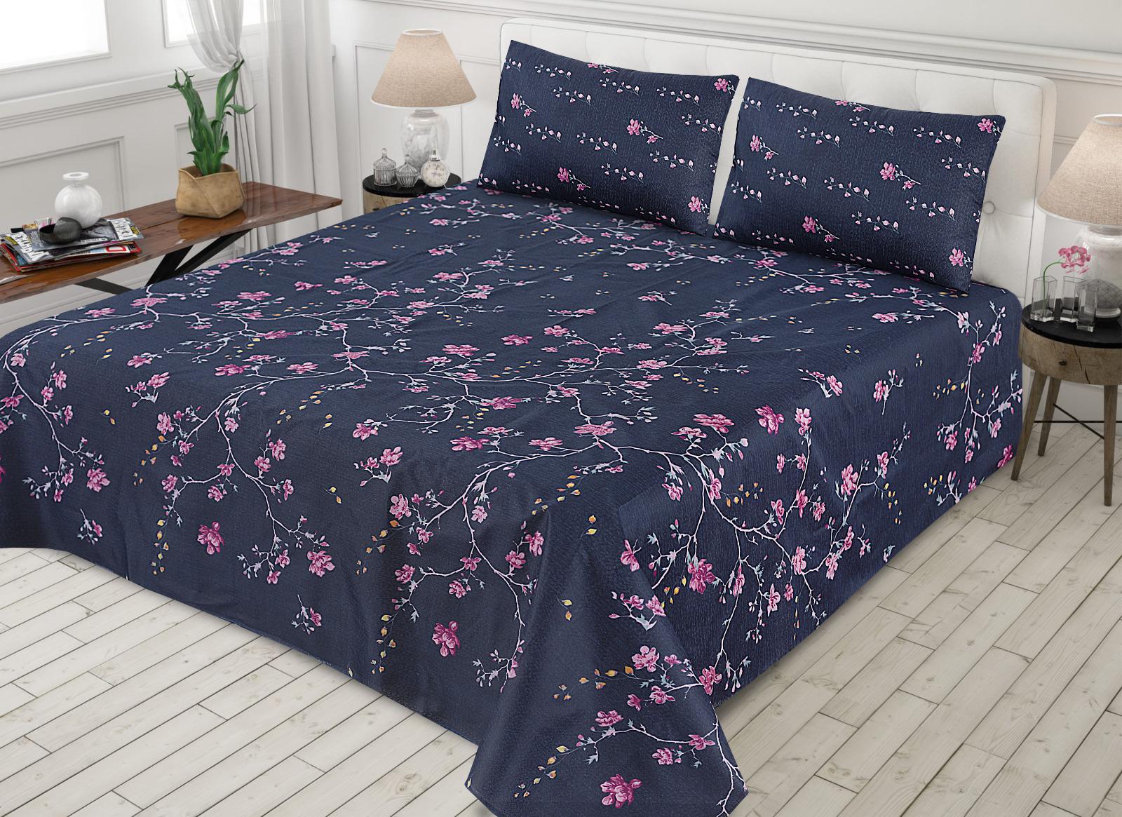 3 Pcs King Size Cotton Bedsheet NIS-20