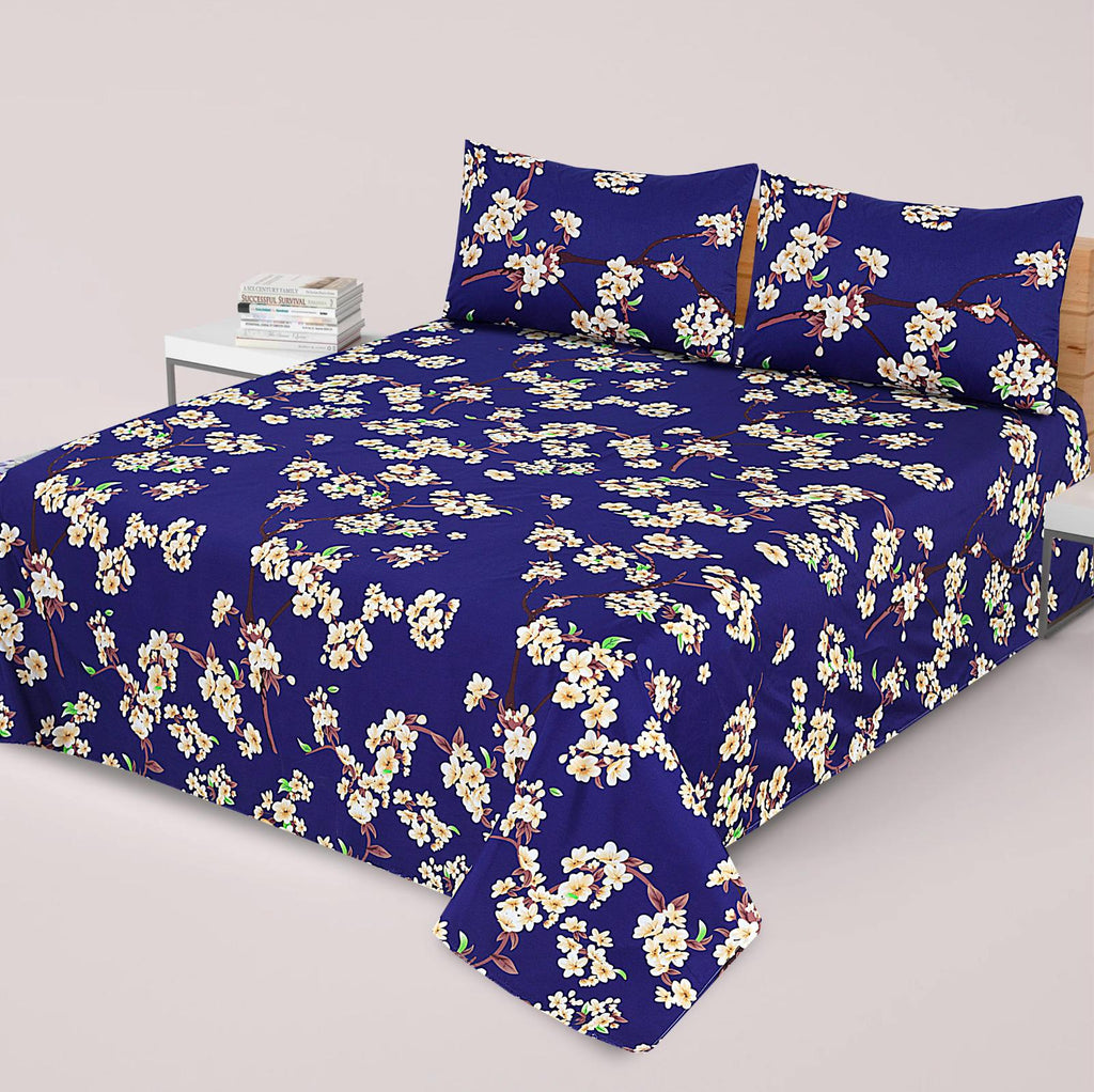 3 Pcs King Size Cotton Bedsheet NIS-25