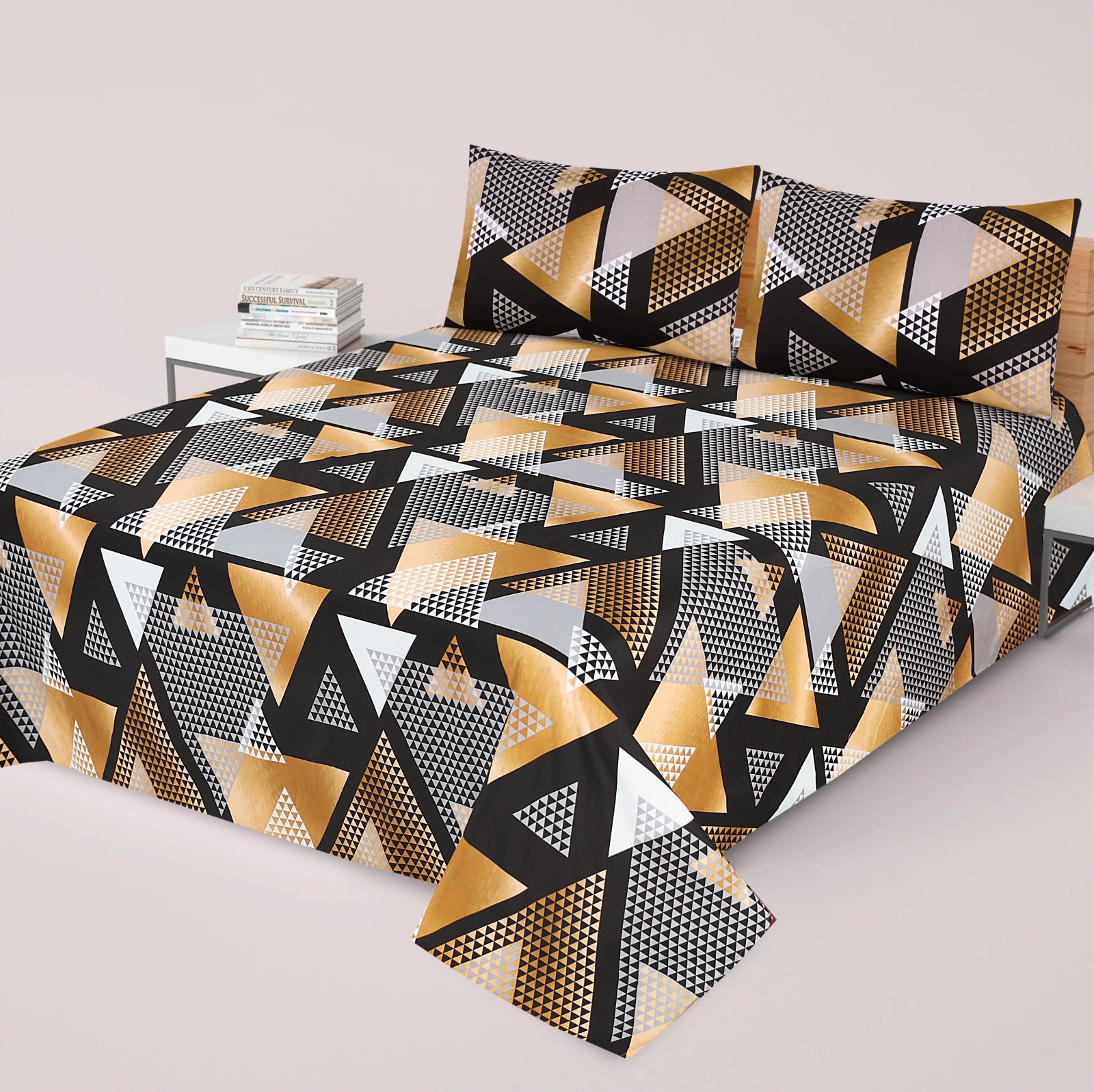 3 Pcs King Size Cotton Bedsheet NIS-32