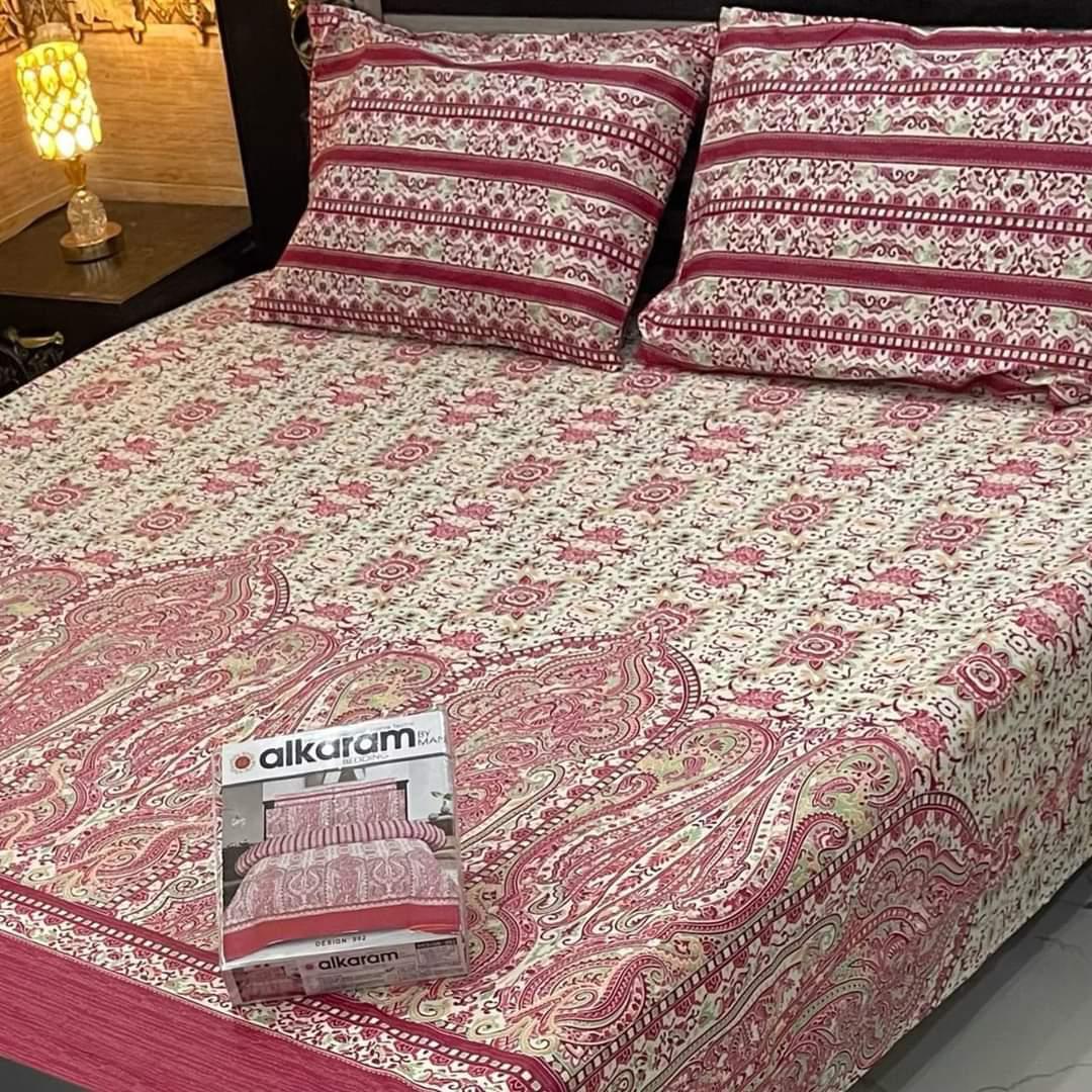 3 Pcs King Size Cotton Bedsheet NIS-39