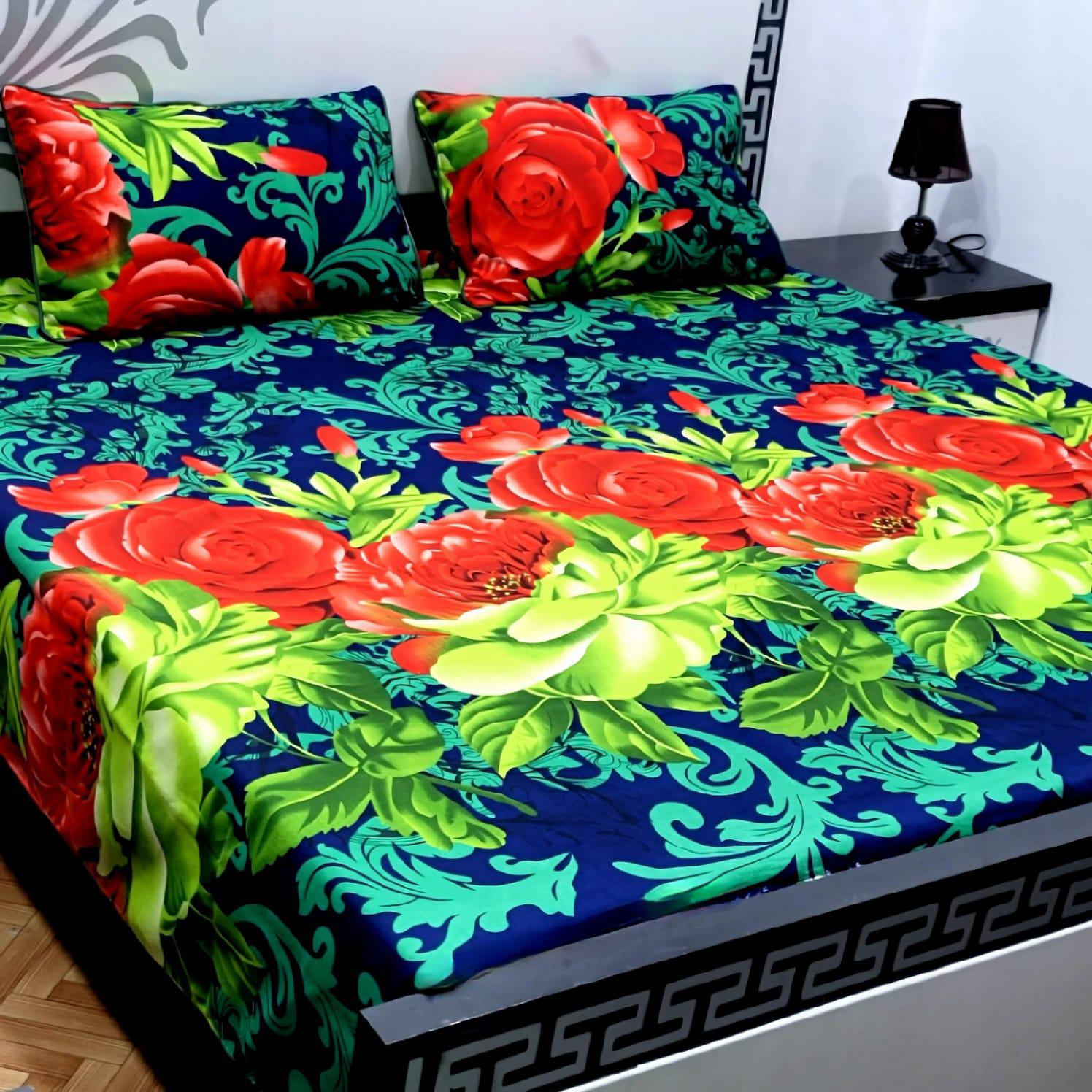3 Pcs King Size Cotton Bedsheet NIS-42